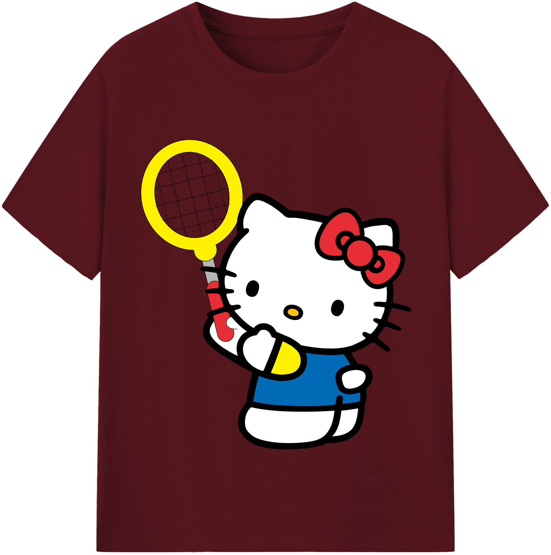 （画像用） Hello Kitty ハローキティ 綿100％半袖Tシャツ（フロントプリント）